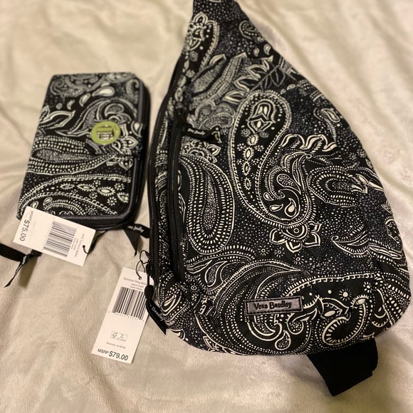 New Vera Bradley Sling Bag with New Matching Wallet - Picture 1 of 3